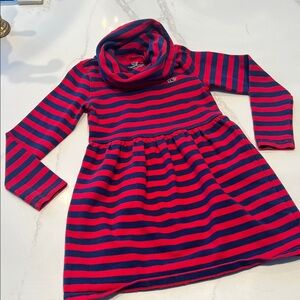 EUC Vineyard Vines Kids Dress in Red and Blue Stripes